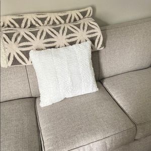 White Tracks Faux Fur Decorative Pillow